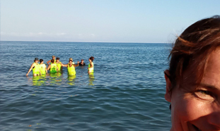 Ambiance du club de marche aquatique Corse.