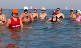 Ambiance du club de marche aquatique Corse.